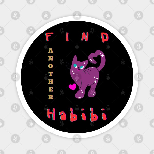 Habibi cat Magnet by Lintvern